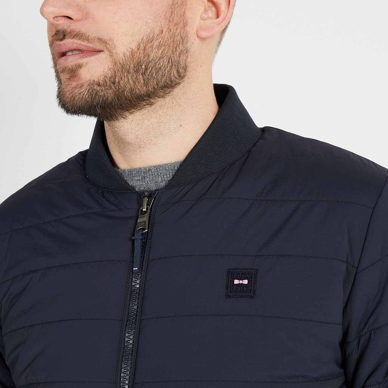 Navy Blue Long-Sleeved Puffa Jacket_H23PAMDL0004_BLF_03