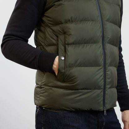 Khaki Sleeveless Hooded Puffa Jacket_H23PAMDS0003_KAF_07