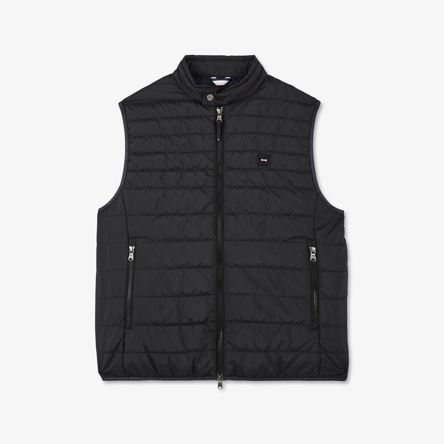 Black Sleeveless Puffa Jacket_H23PAMDS0005_NO_02