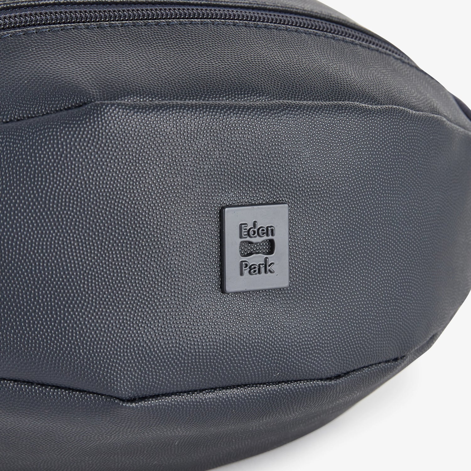 Oval Case In Dark Blue Leather