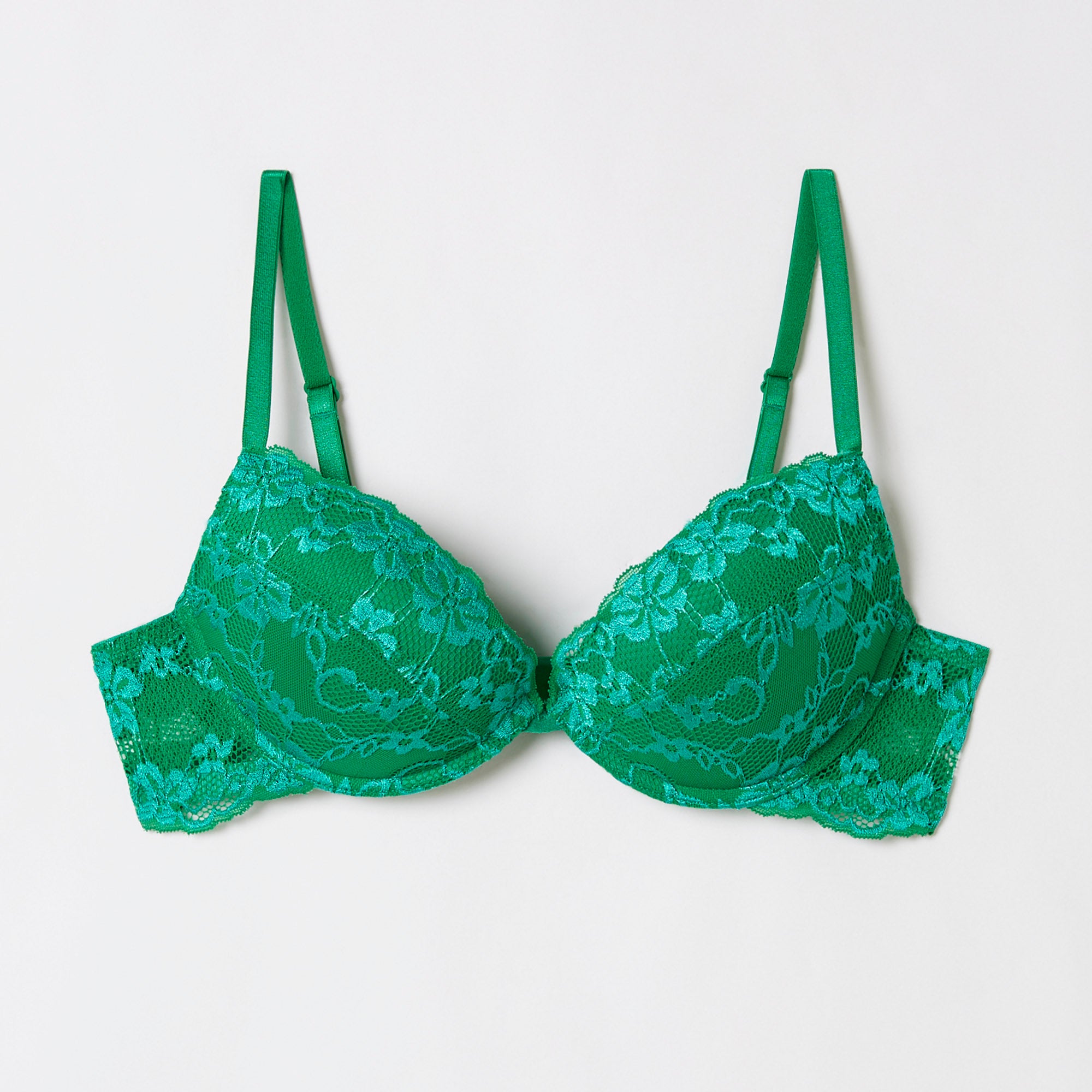 Green Push Up Bra