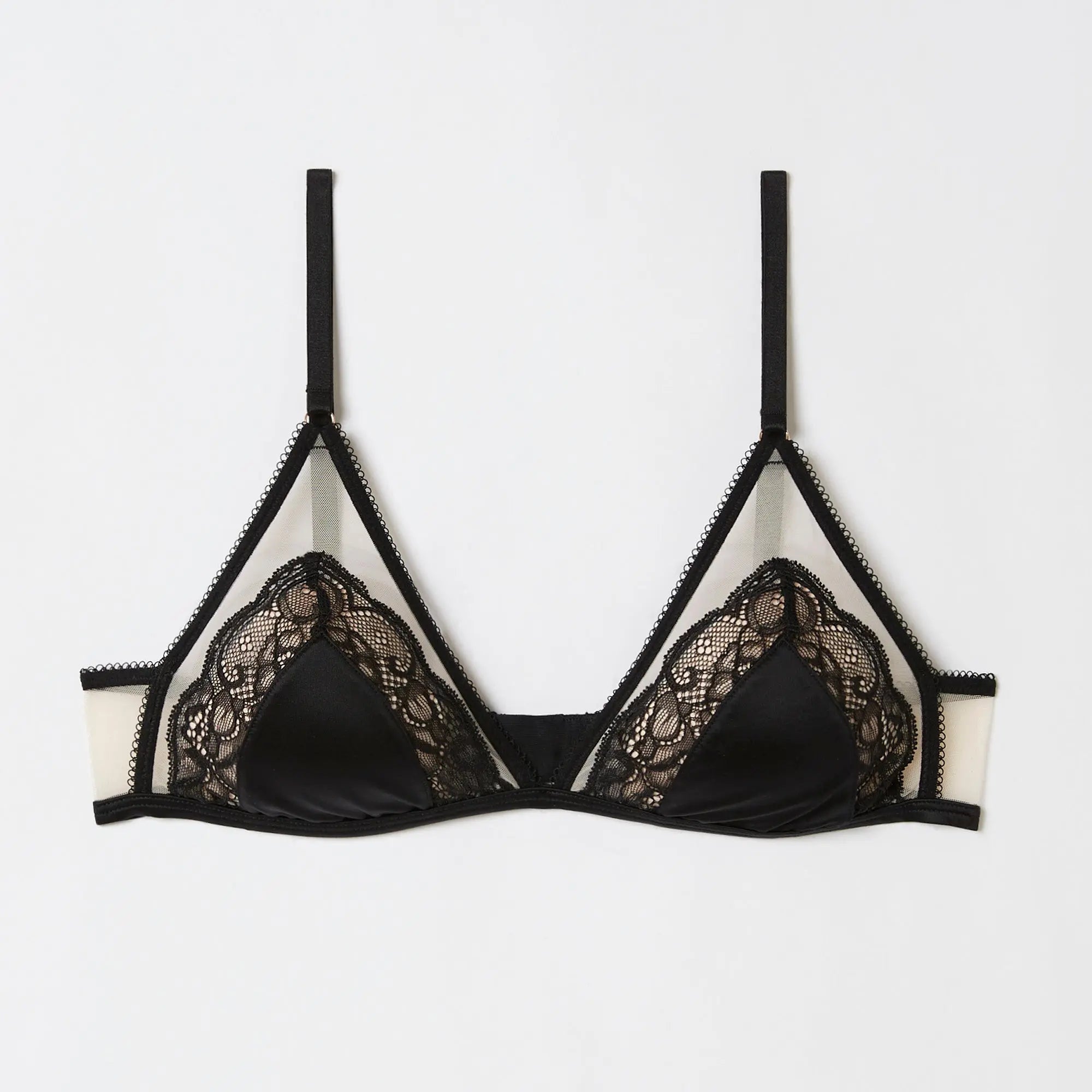 Powder Pink Padded Triangle Bra - BEVAVA