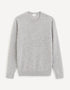 Round Neck Sweater 100% Cashmere_JECLOUD_GREY MEL_01