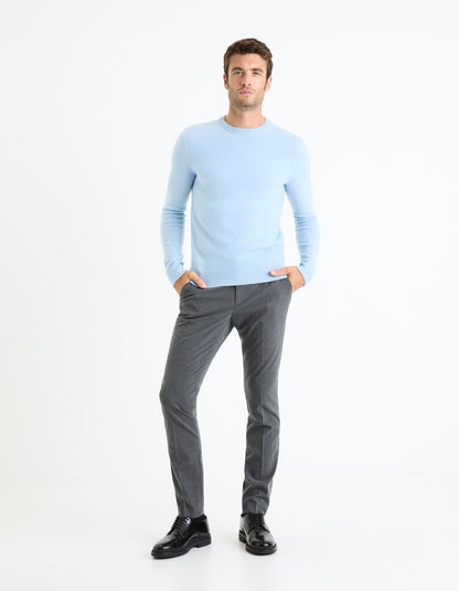 Round Neck Sweater 100% Cashmere_JECLOUD_LIGHT BLUE_02