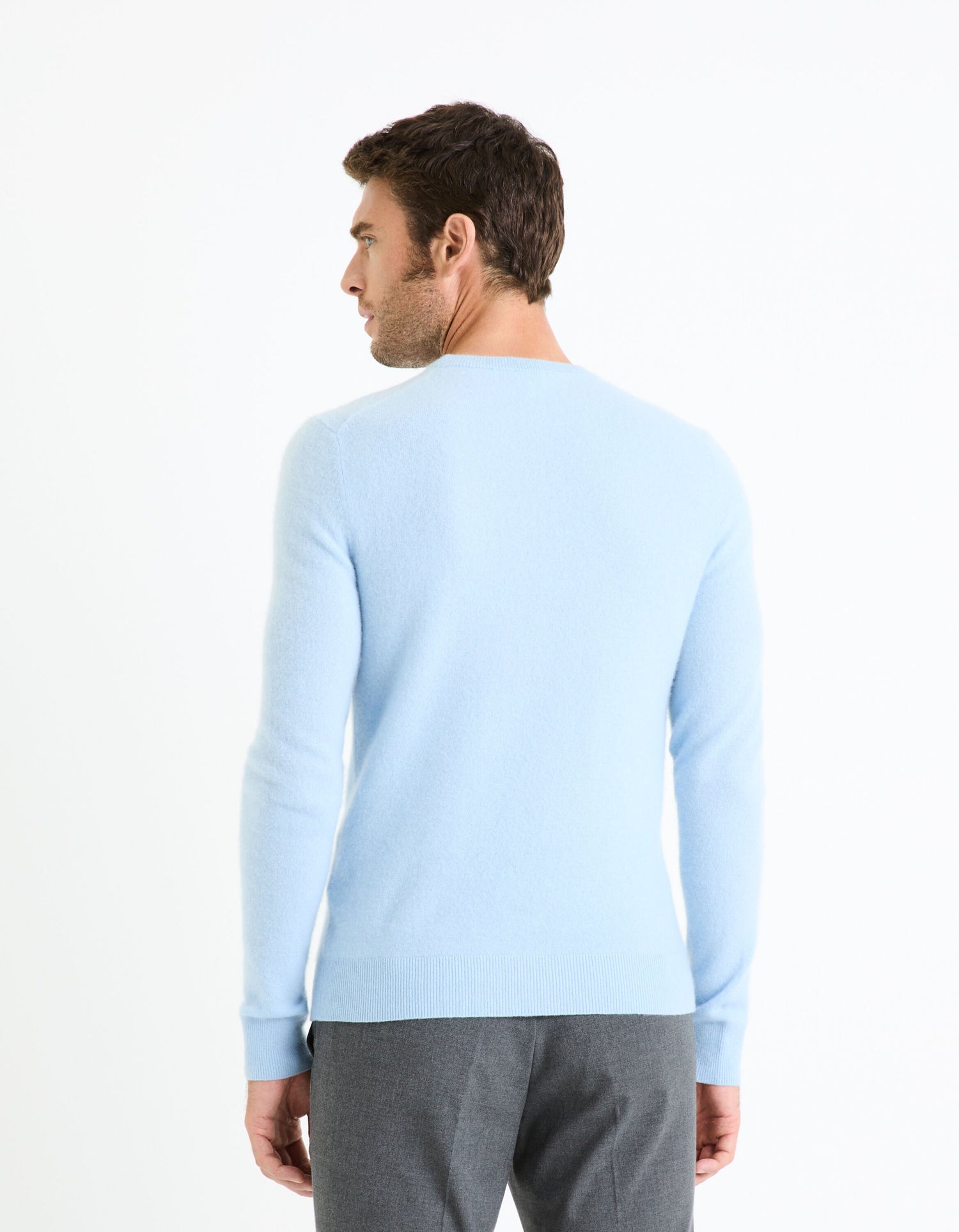 Round Neck Sweater 100% Cashmere_JECLOUD_LIGHT BLUE_04