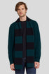 Striped Scarf Wool Cashmere Black & Hunter Green_JS7M955SBH_BH_01