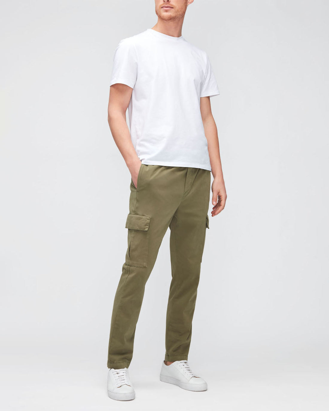 Kaki Cargo Jogger Luxe Performance Sateen Olive Green 7 For All Mankind