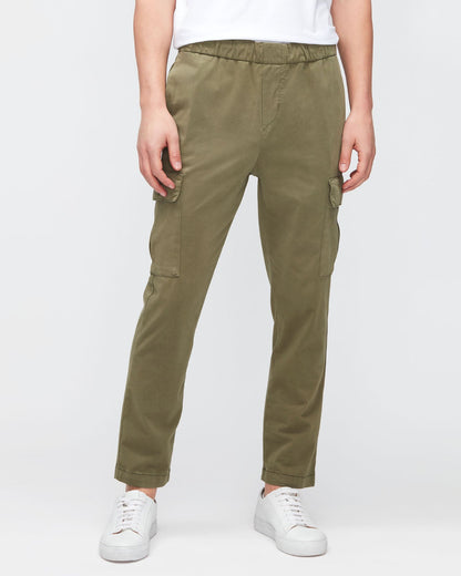 Kaki Cargo Jogger Luxe Performance Sateen Olive Green 7 For All Mankind