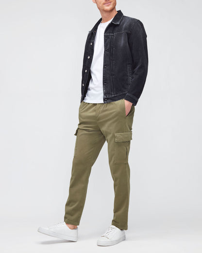Kaki Cargo Jogger Luxe Performance Sateen Olive Green 7 For All Mankind