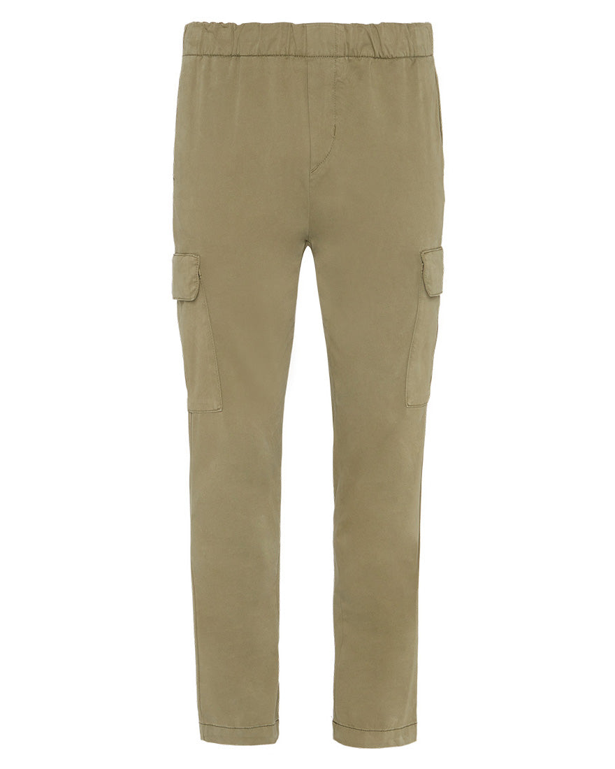 Kaki Cargo Jogger Luxe Performance Sateen Olive Green 7 For All Mankind
