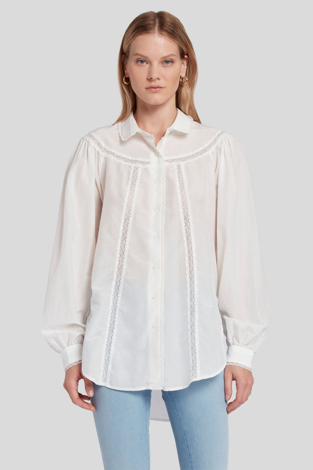 Ls Lace Trim Blouse Cotton Silk White_JSCL5660WH_WH_01