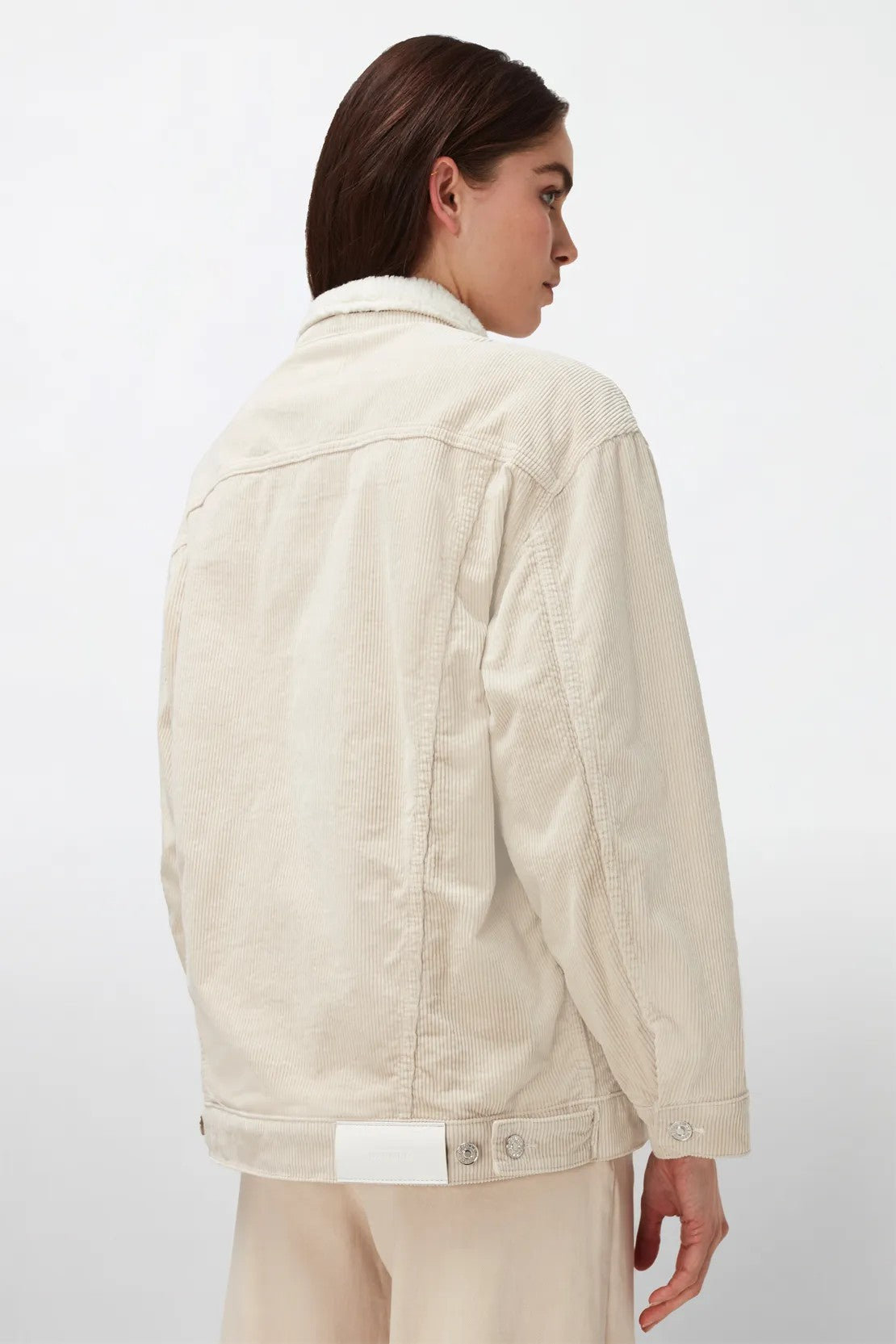 Easy Jacket Corduroy With Fake Fur Winter White