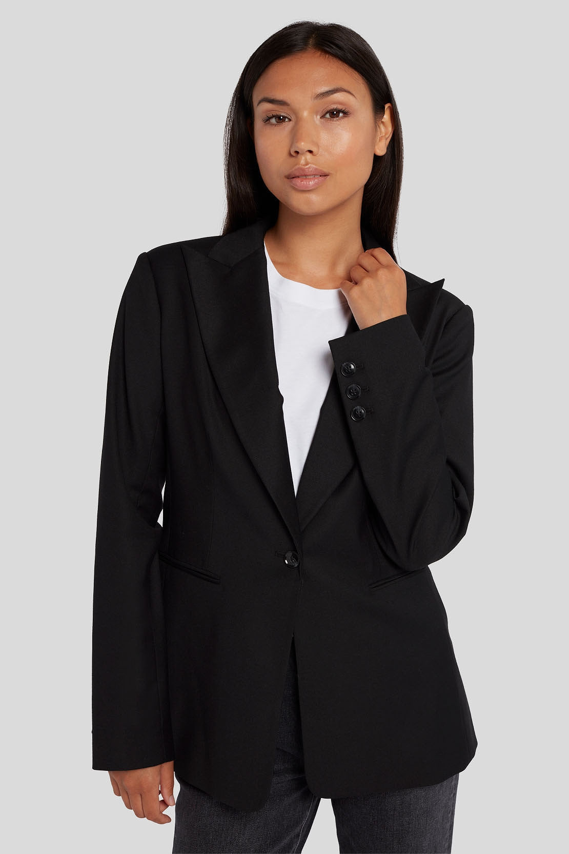 Single Breasted Blazer Wool Blend Black_JSEL5600BK_BK_02