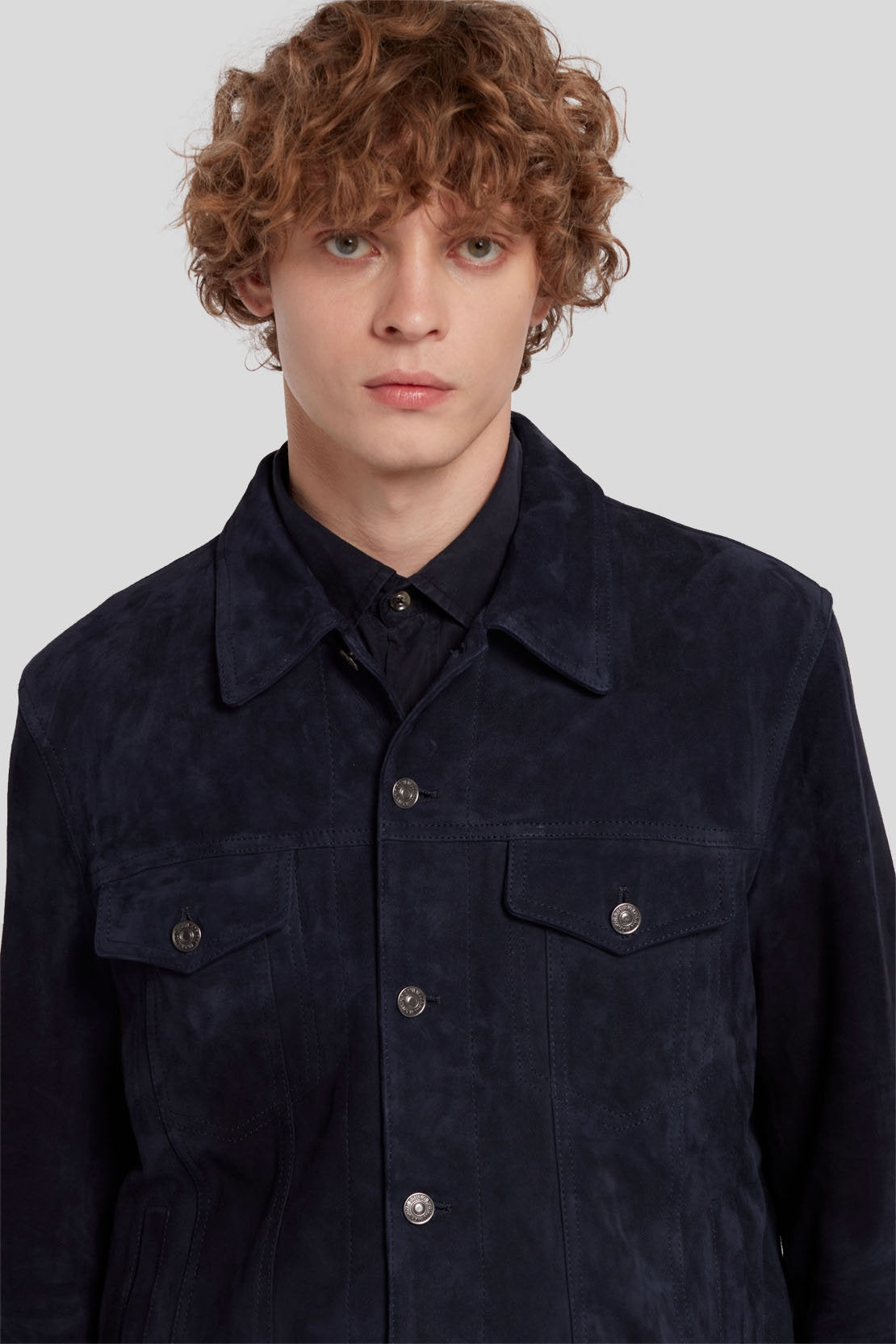 Trucker Jacket Suede Navy_JSEM1570NA_NA_03