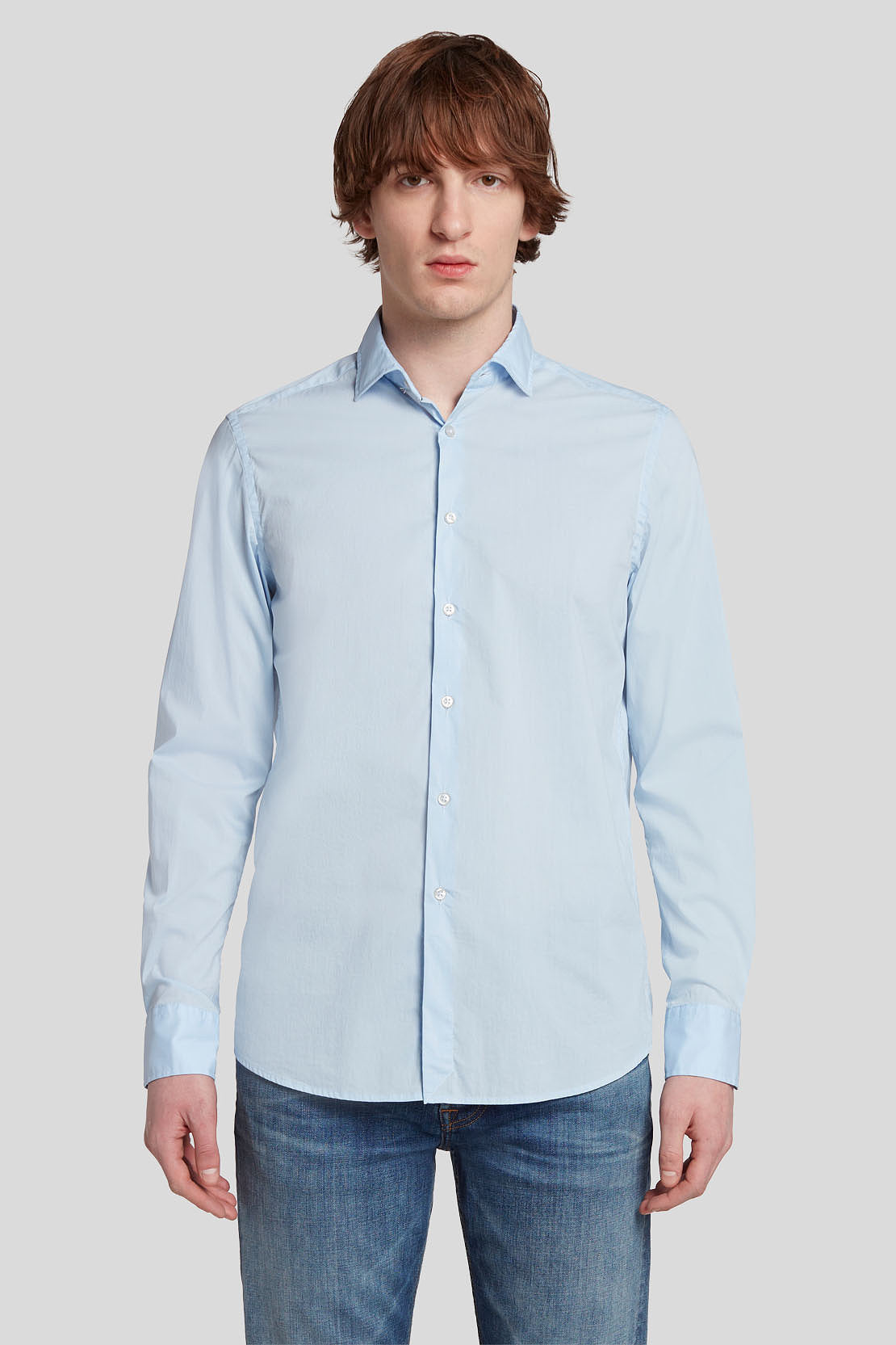 Cutaway Shirt Popeline Light Blue_JSFM2110LB_LB_01