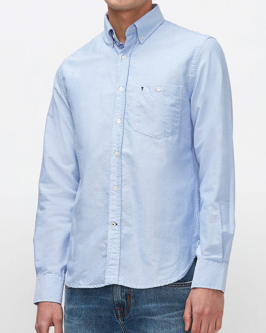 Button Down Shirt Oxford Light Blue 7 For All Mankind