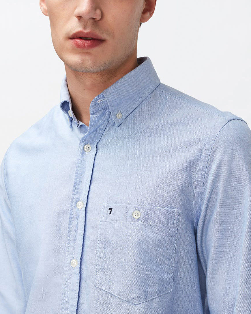 Button Down Shirt Oxford Light Blue 7 For All Mankind