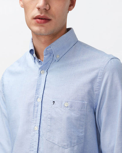 Button Down Shirt Oxford Light Blue 7 For All Mankind