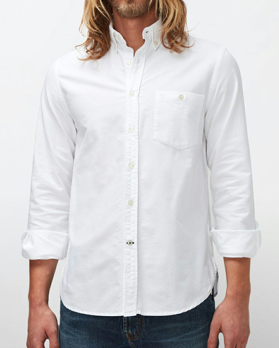 Button Down Shirt Oxford White 7 For All Mankind