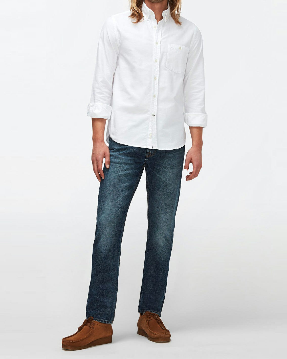 Button Down Shirt Oxford White 7 For All Mankind