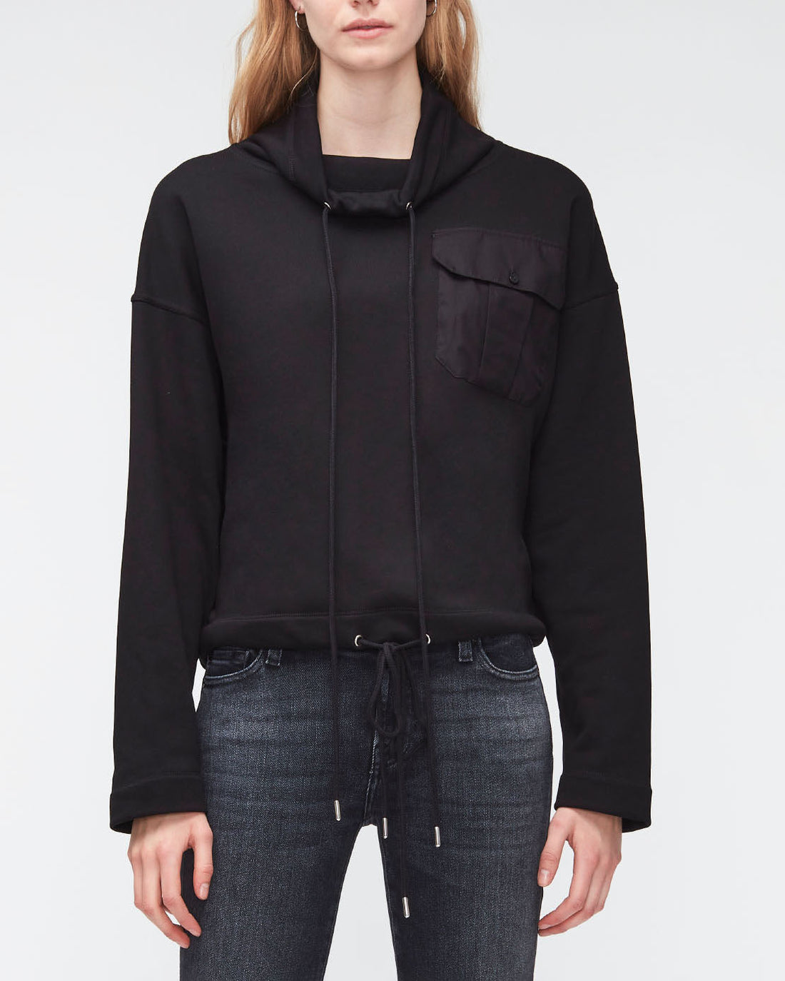 Black Utility Sweat Shirt Cotton Black 7 For All Mankind