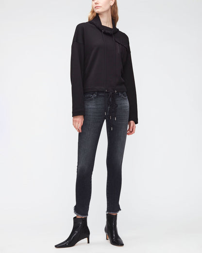 Black Utility Sweat Shirt Cotton Black 7 For All Mankind