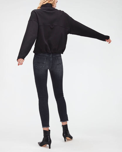 Black Utility Sweat Shirt Cotton Black 7 For All Mankind