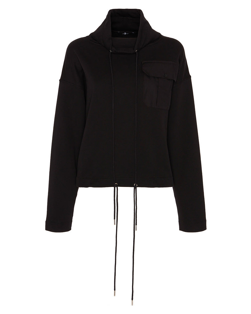 Black Utility Sweat Shirt Cotton Black 7 For All Mankind