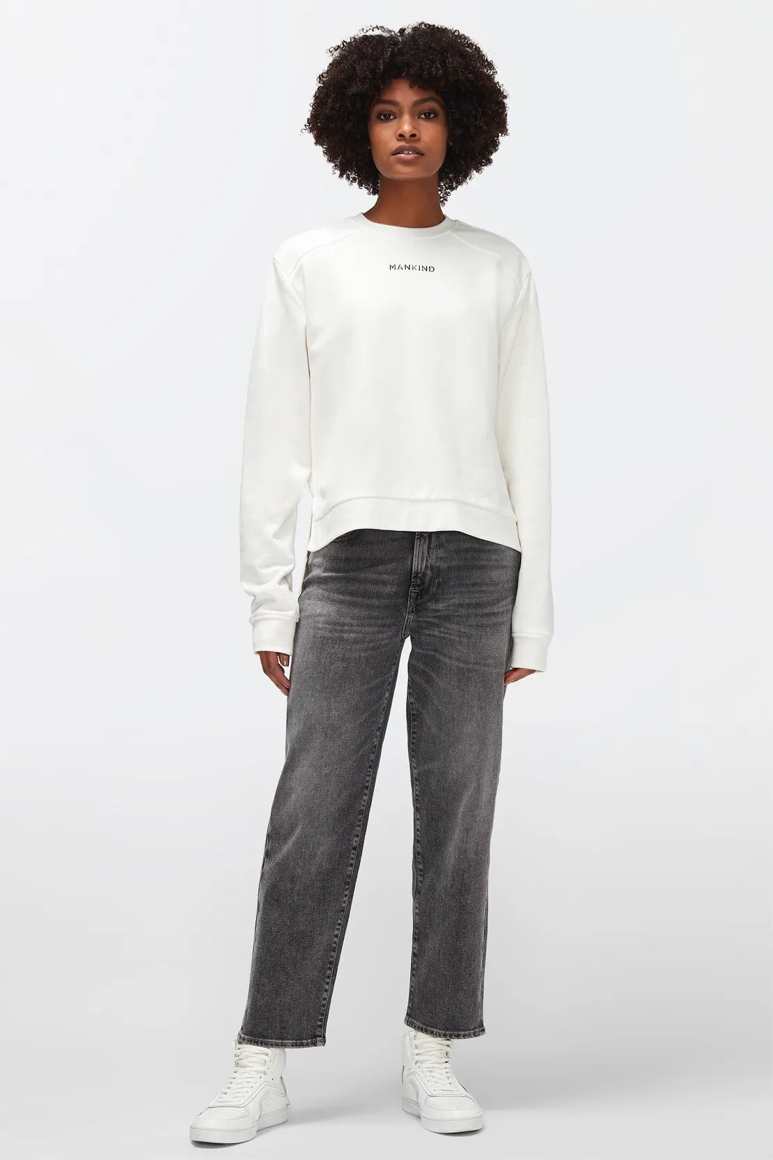 Mankind Sweatshirt Cotton Winter White 7 For All Mankind