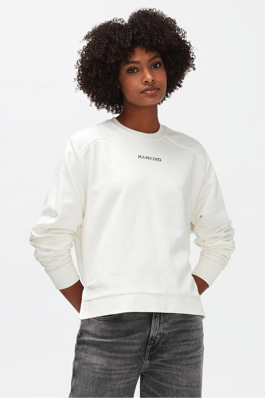 Mankind Sweatshirt Cotton Winter White 7 For All Mankind
