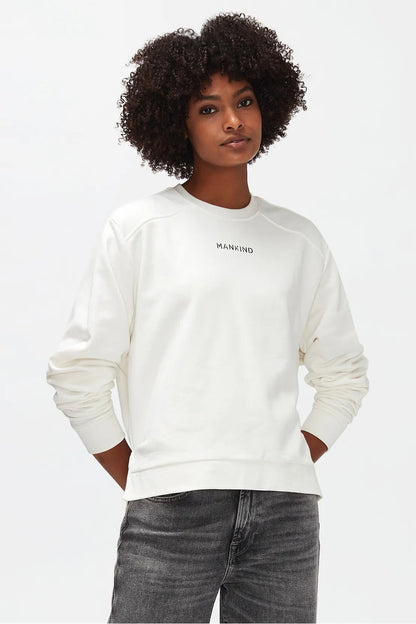 Mankind Sweatshirt Cotton Winter White 7 For All Mankind