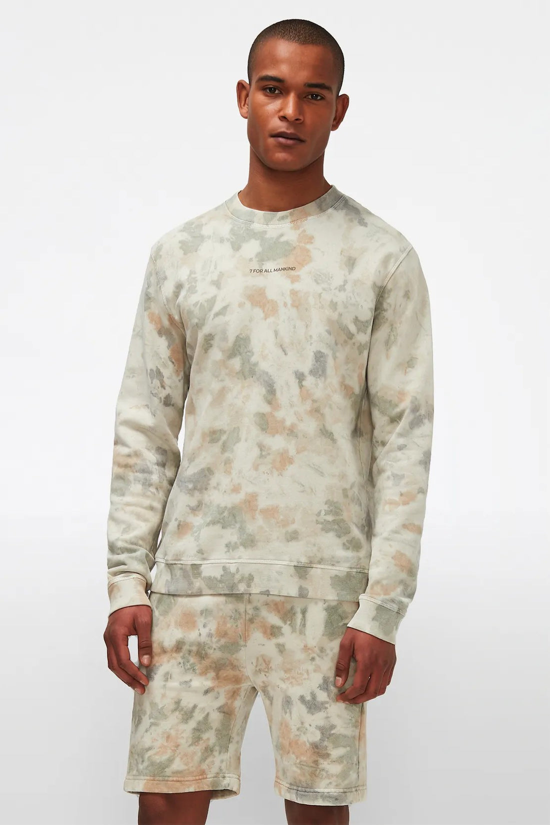 Sweatshirt Mineral Dye Camo Multicolour