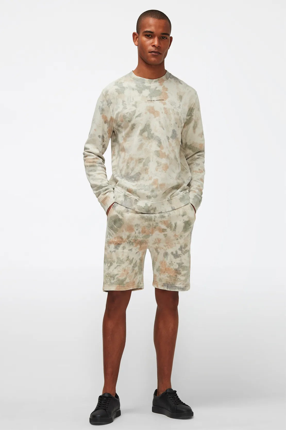 Sweatshirt Mineral Dye Camo Multicolour