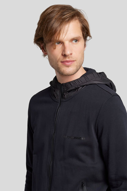 Hoodie Zip Cotton Elastane Black_JSGM357DBK_BK_04