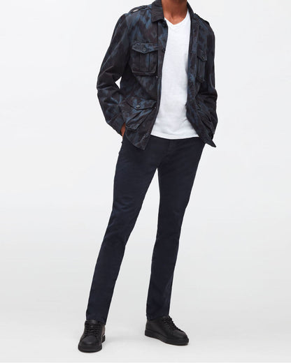 Dark Blue Hybrid Tapered Chino Luxe Performance Sateen Navy 7 For All Mankind