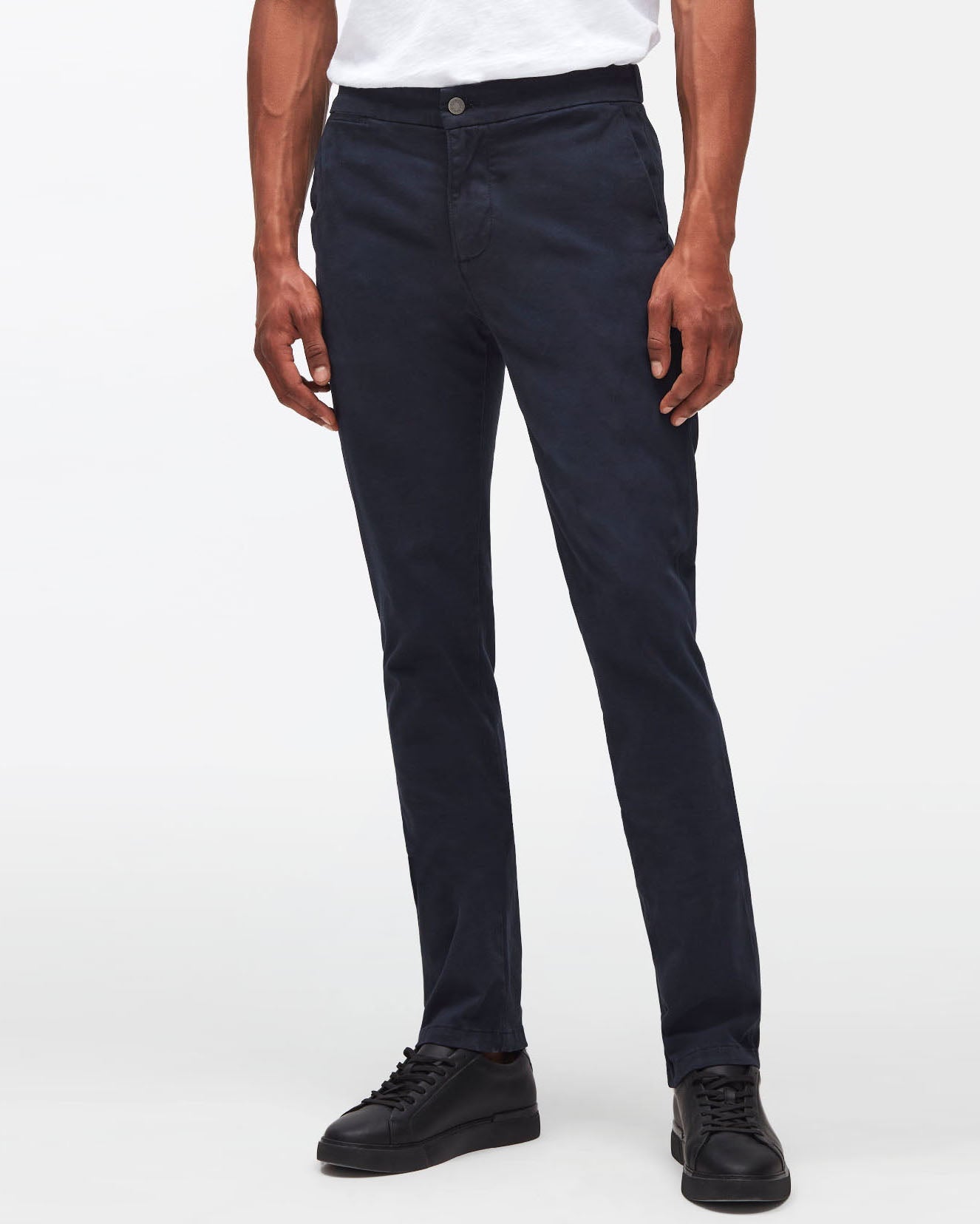 Dark Blue Hybrid Tapered Chino Luxe Performance Sateen Navy 7 For All Mankind