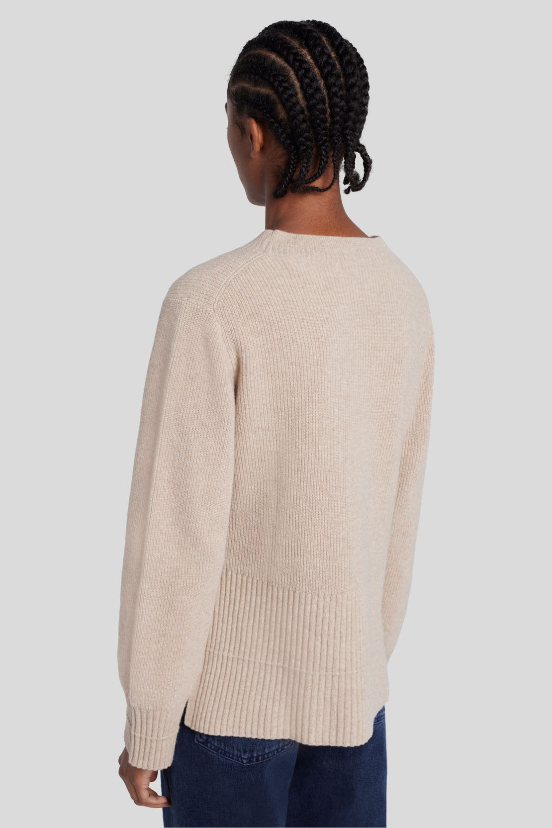 Cozy Crewneck Sweater Cashmere Blend Oatmeal_JSHL5490OA_OA_05