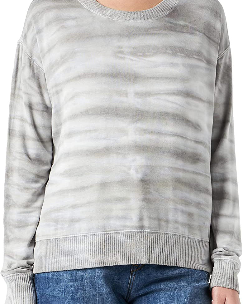 Light Grey Journey Pullover Super Soft Smoke Tie Dye 7 For All Mankind