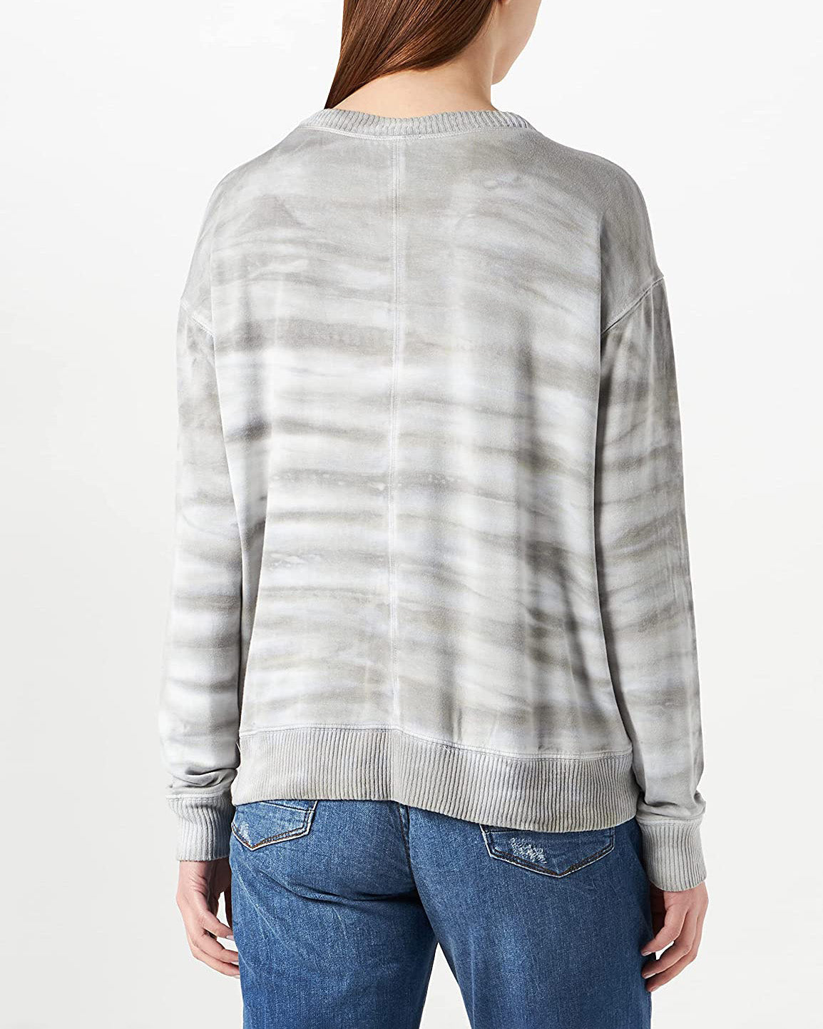 Light Grey Journey Pullover Super Soft Smoke Tie Dye 7 For All Mankind