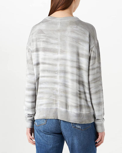 Light Grey Journey Pullover Super Soft Smoke Tie Dye 7 For All Mankind