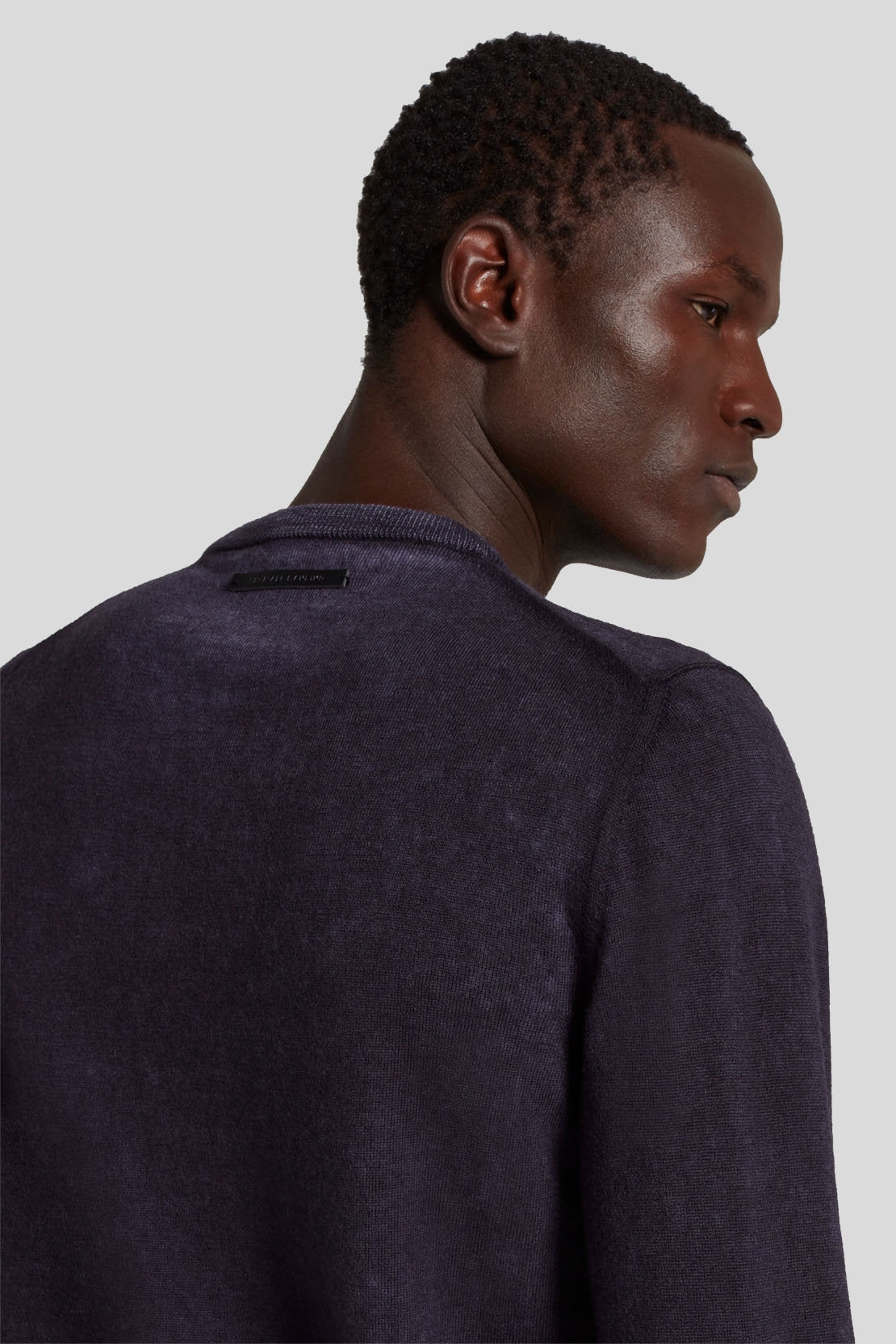 Crew Neck Knit Merino Fast Dye Naval Blue_JSHM2160NB_NB_04