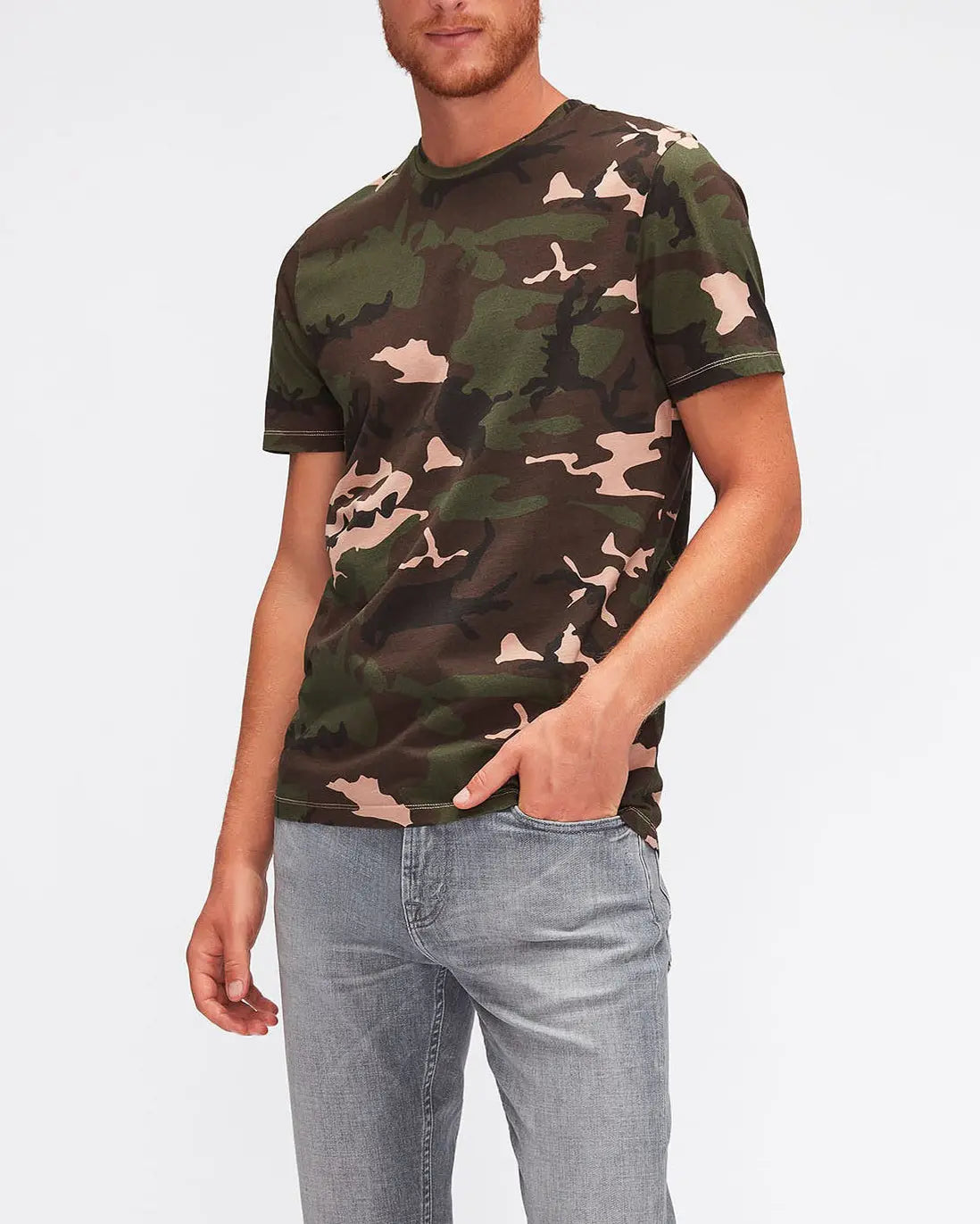 Multi-Color T-Shirt Camu Overdyed Army/Pink - BEVAVA