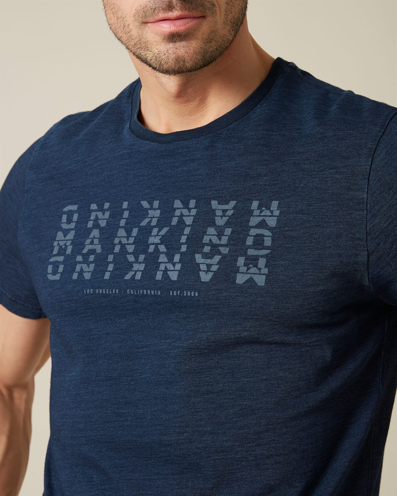 Middle Blue LOGO TEE Cotton Logo Degrade&