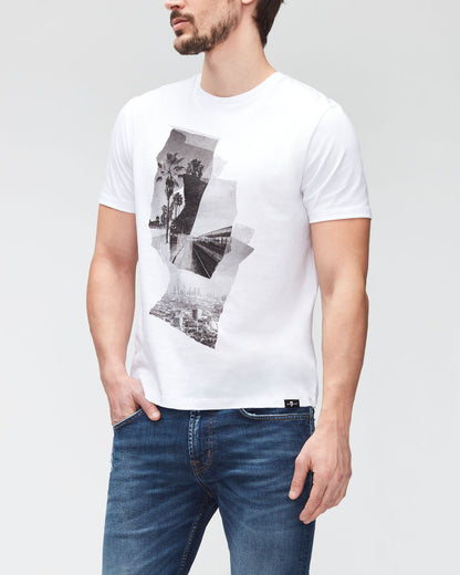 White Graphic Tee Photo Patch White 7 For All Mankind