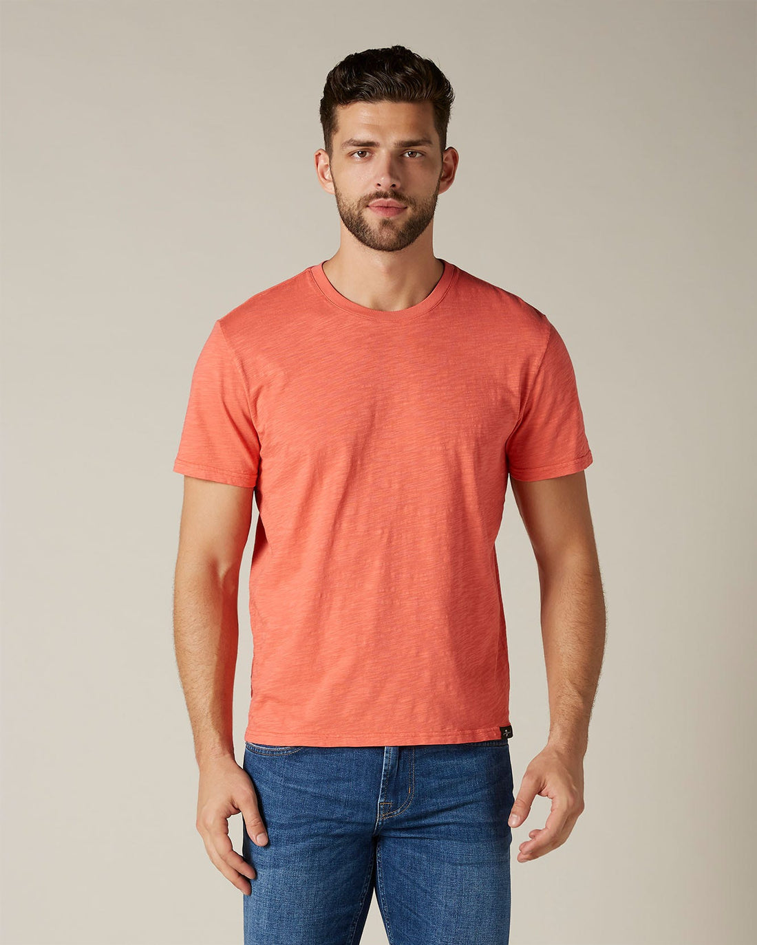 Orange T-SHIRT Slub Coral 7 For All Mankind