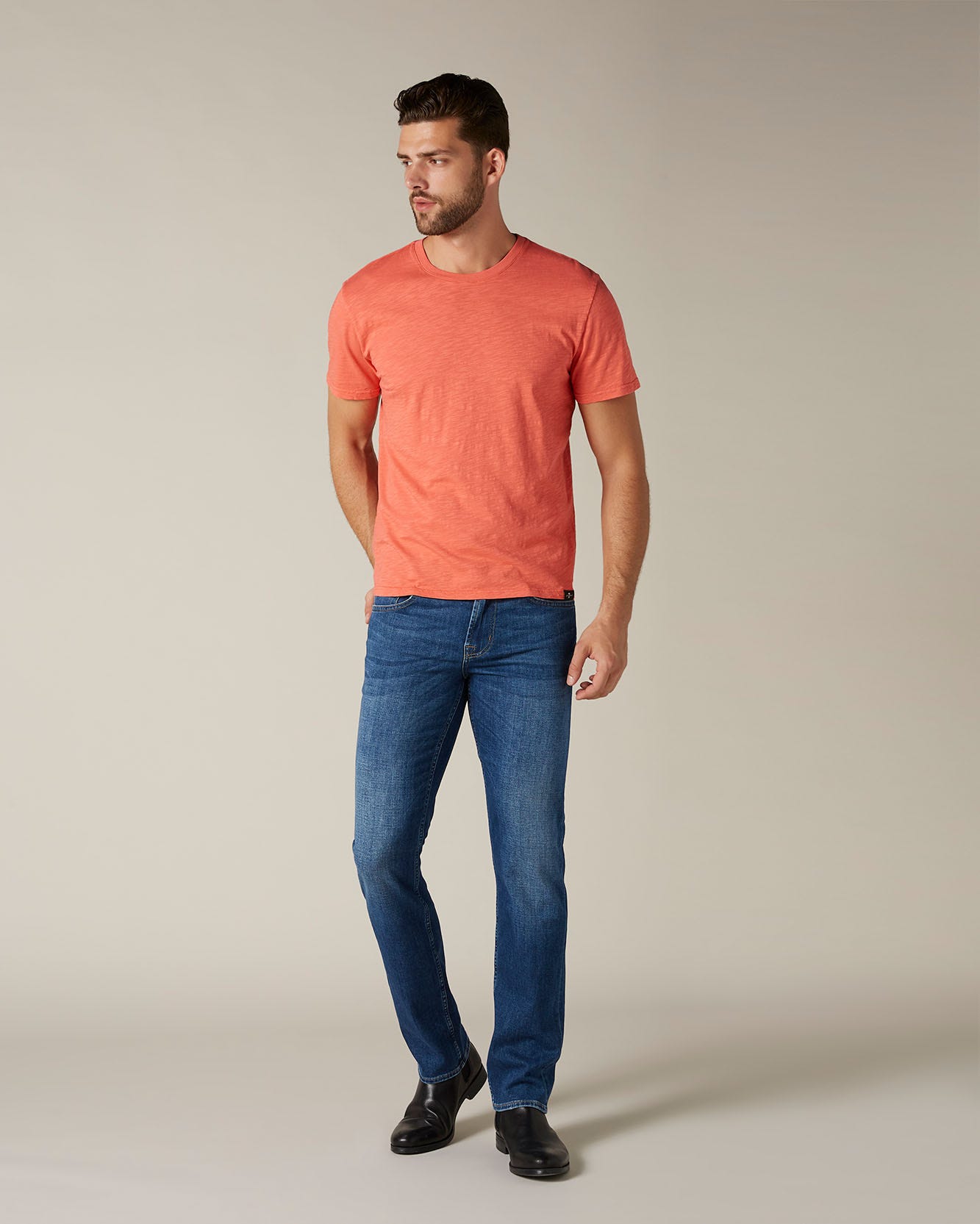 Orange T-SHIRT Slub Coral 7 For All Mankind