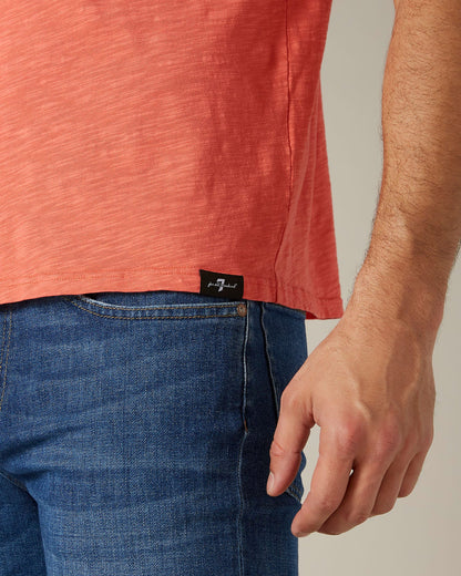 Orange T-SHIRT Slub Coral 7 For All Mankind