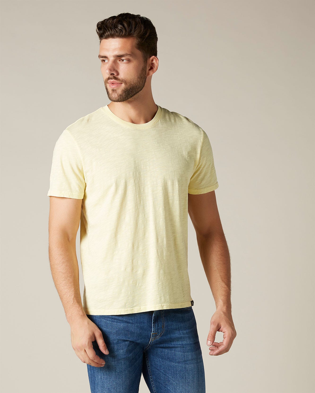 Yellow T-SHIRT Slub Yellow 7 For All Mankind