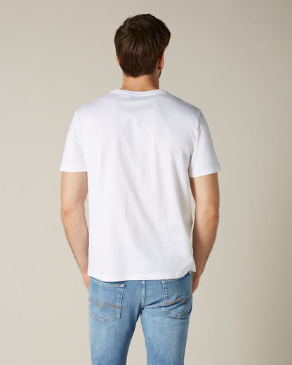 White Graphic Tee Light Jersey 7 Wave White 7 For All Mankind