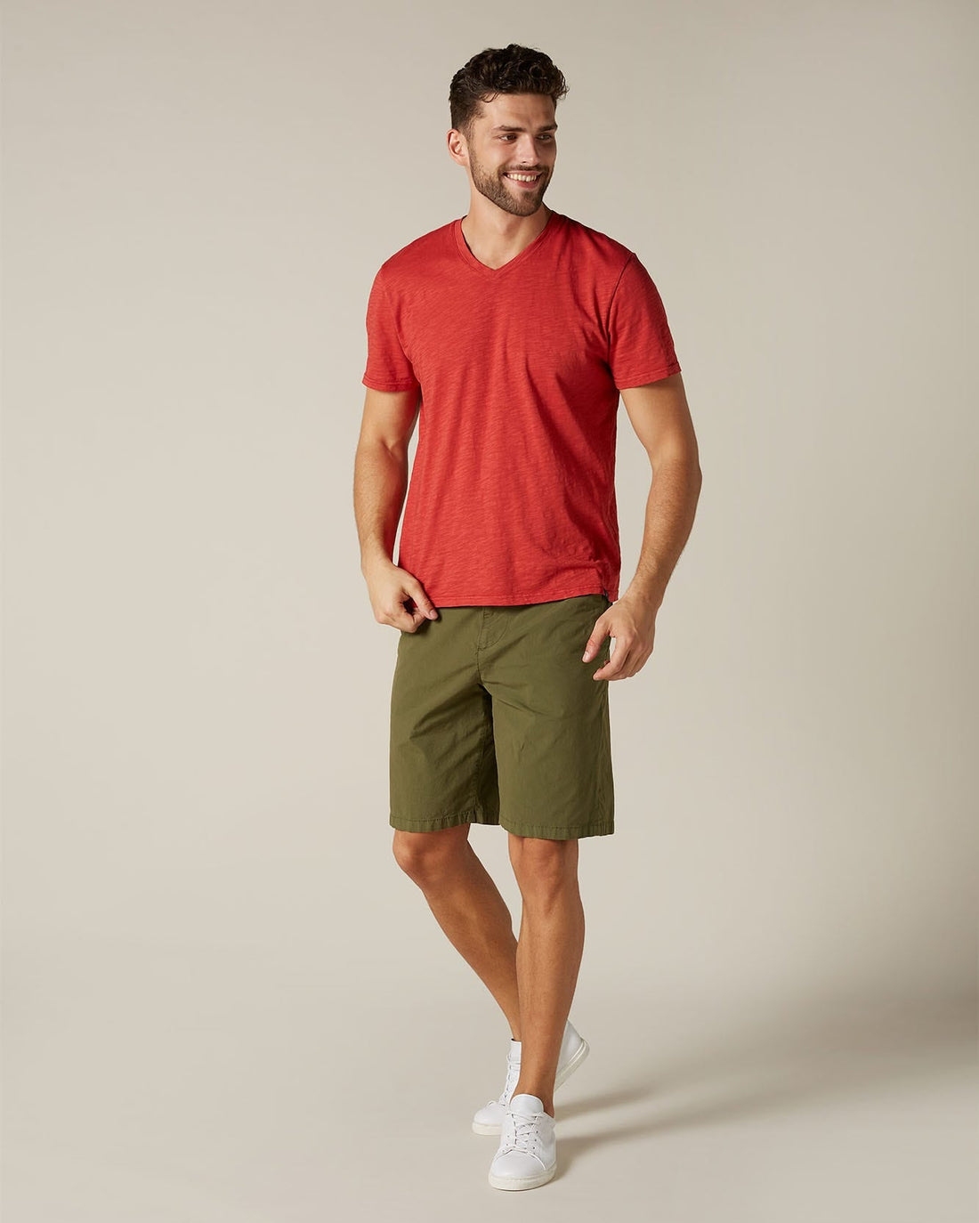 Kaki Clean Short Weightless Colors Military Army 7 For All Mankind